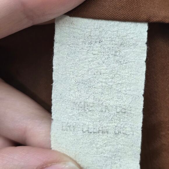 VTG Mark Eisen Blazer Jacket Womens Medium Rust Brown Office Career Long Line - Picture 5 of 6